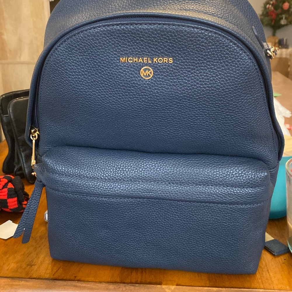 Brand new Michael Kors backpack the color is navy never used
